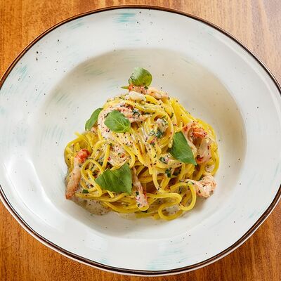 Паста ручной работы с раковыми шейками в Перчини на огне по цене 430