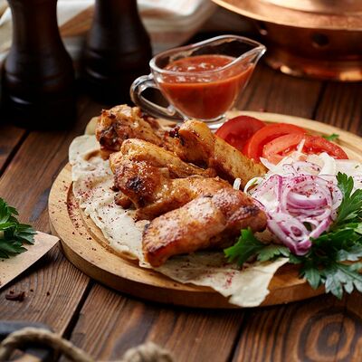 Шашлык из куриной грудки в Кафе Дымок по цене 240 ₽