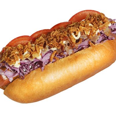 Мясной в Дымов гриль дог по цене 519 ₽