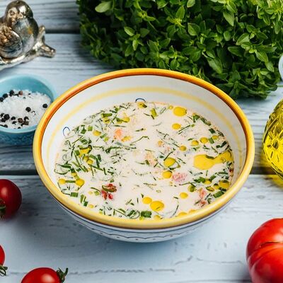 Сливочный рыбный суп в Lucia osteria по цене 540 ₽