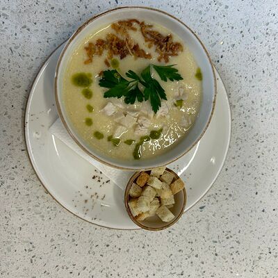 Крем суп сырный с курой в Кофеин по цене 210