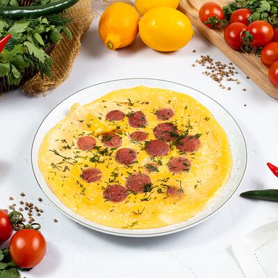 Омлет с сосискамив Чайхана Марварид по цене 350 ₽