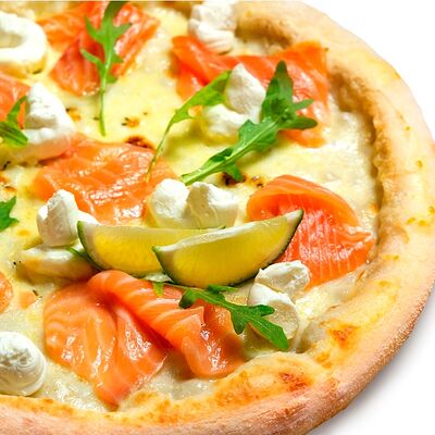 Пицца со слабосоленым лососем в Mad Chicken по цене 1400 ₽