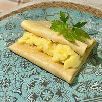 Блинчик с картофельным пюре в Самовар