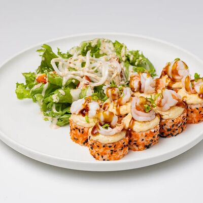 Ролл Гейша с креветкойв Kuji Sushi по цене 1110 ₽