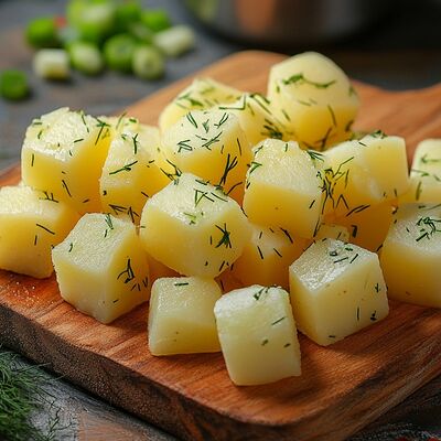 Картофель отварной с укропом в У Вольфовича по цене 200 ₽