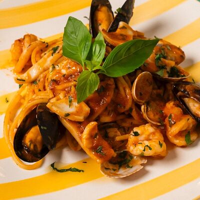 Паста Gusto mare с морепродуктами в Terrapieno по цене 1668 ₽