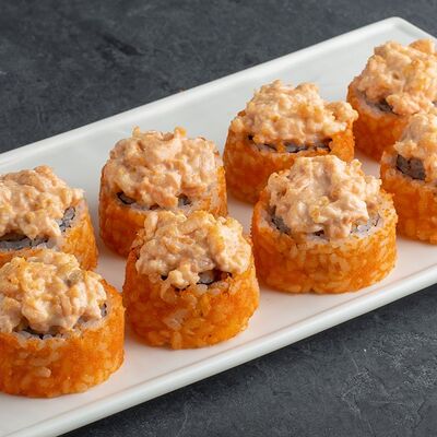 Брутальный ролл Нисиго запеченный в CRAZY SUSHI по цене 752 ₽