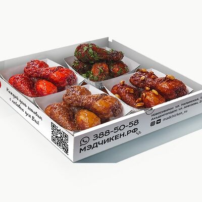 Большой набор ножки ассорти 12 шт в Mad Chicken по цене 2050 ₽