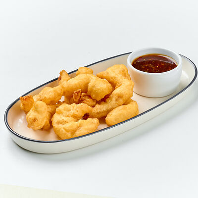 Попкорн из креветок в кисло-сладком соусе в 7:35 Заря & KitaEast по цене 620 ₽