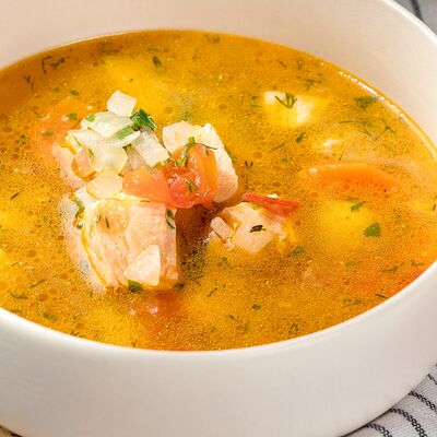 Уха с форелью и судаком в Kumpan по цене 580 ₽