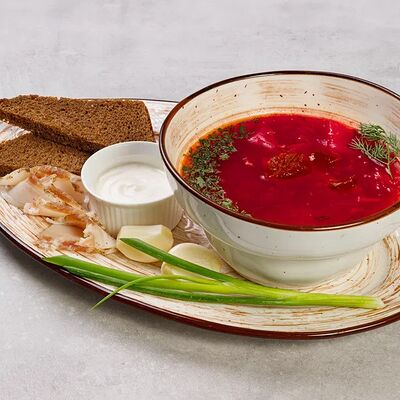 Борщ на говядине в КафеАллея по цене 780 ₽