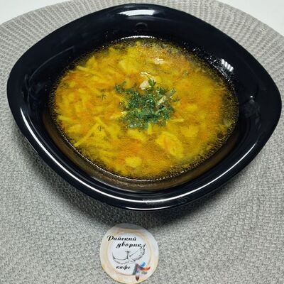 Суп-лапша куриный в Райский дворик по цене 220 ₽