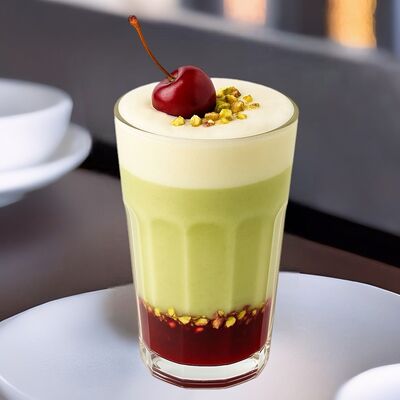 Капучино Green Velvet Вишня-фисташка в Кофе с тобой. Лимитированные напитки каждую неделю! по цене 470 ₽