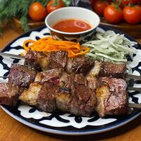 Шашлык из говяжьей печени в Султан лагман
