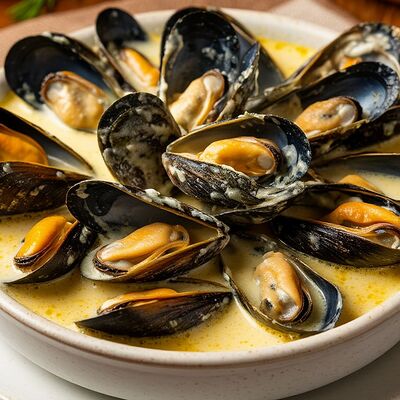 Мидии в сырно-сливочном соусе в Gastrobar Лучшая еда с доставкой по городу по цене 1020 ₽