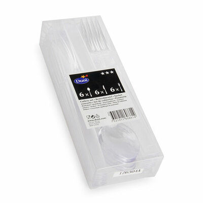 Набор одноразовых приборов из пластика 18.5 см Duni в Азбука Вкуса Экспресс Меню по цене 389 ₽