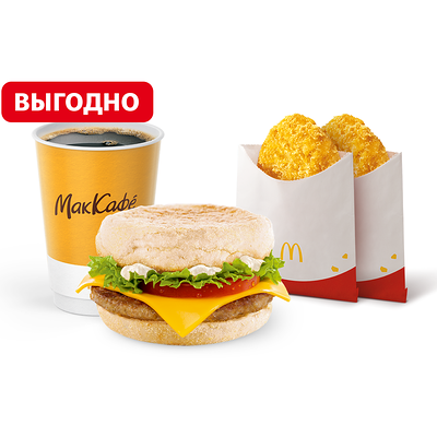 Фреш МакМаффин МакКомбо Большой в Макдоналдс по цене 249 ₽
