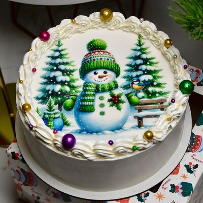 Бенто-торт Новогодний декор 4 в Di Panna Confetteria по цене 2090 ₽