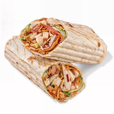 Шаурма Фирменная с курицей в Мясо Кстати по цене 389 ₽