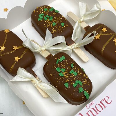 Новогодние чизкейки 4 шт. №1 в Con Amore по цене 1490 ₽