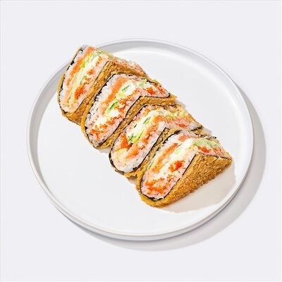 Рисовый сэндвич с лососем в Много лосося по цене 725 ₽