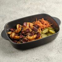 Шипящая сковородка охотничья с соусом барбекю в Wokker Express