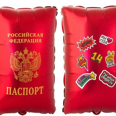 Воздушный шар Паспорт на 14 летв Дарите красиво по цене 1390 ₽