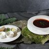 Борщ с чесночным хлебом и сметаной в Scandinavia по цене 662
