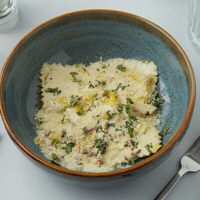 Равиоли а-ля карбонара в Блеск по цене 350