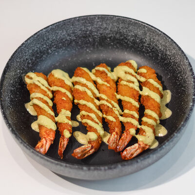 Креветки панко в сливочном васаби в Русалочка любит суши по цене 680 ₽