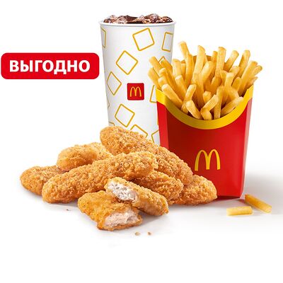Куриные Стрипсы (7 шт.) БольшойМакКомбо в Макдоналдс по цене 319 ₽
