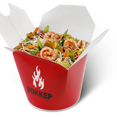 Сингапурский с курицей и креветками в Воккер по цене 595 ₽