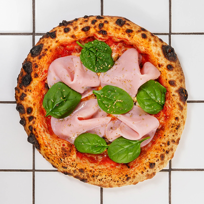 Ветчина & Грибы 22 см в Padre pizzeria bar по цене 570 ₽