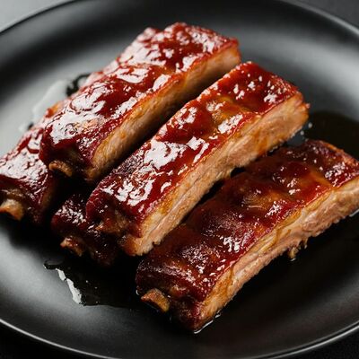 Свиные ребрышки в кисло-сладком соусе в Бизон по цене 600 ₽