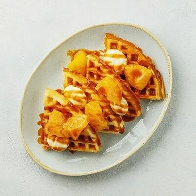 Вафли с персиком и сливочной карамелью в Кэрри по цене 340