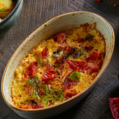 Сулугуни запеченный с томатами в Тбилисити по цене 520 ₽