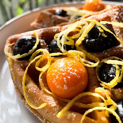 Вафля с творогом и джемом в Park47 по цене 650 ₽