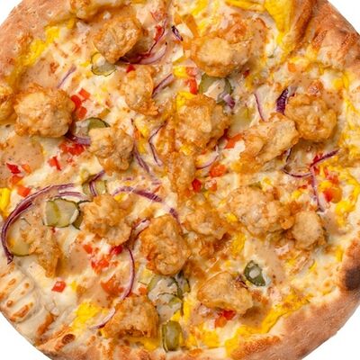 Пицца с куриный попкорномв Кушай мясо по цене 660 ₽