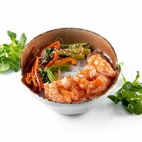 Фунчоза с креветками и терияки соусом в Bambook Food