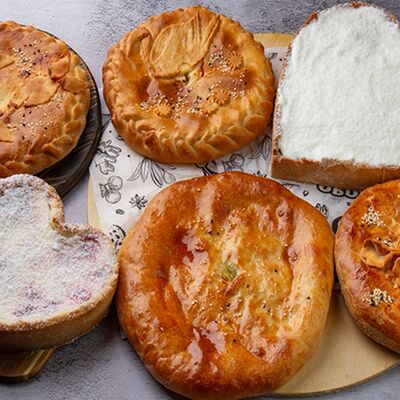 Сет из 6 пирогов в Пекарня Кулинария Пиццерия ОБОЖАЮТВСЕ! по цене 6499 ₽