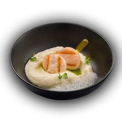 Гребешок су-вид с картофельным пюре в Пицца Пи по цене 749 ₽