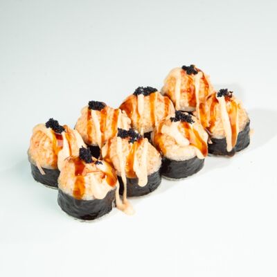 Запечённый с крабом и чёрной икрой тобиков ЁБИСАН по цене 1049 ₽