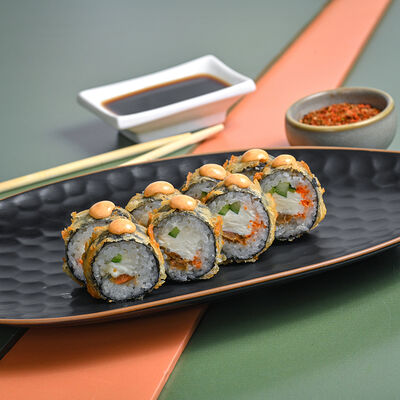 Ролл Темпура-лосось в терияки в Зебры по цене 670 ₽