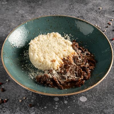 Ризотто с нежной телятиной Халяль в Фарш бургер халяль по цене 2890 ₽