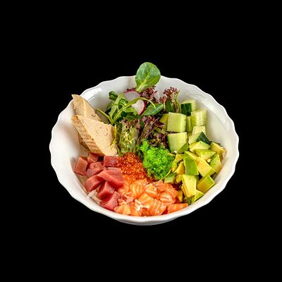 Касейдон с лососем и тунцом в Kuma to Sakana по цене 900 ₽