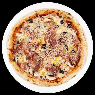 Пицца Ветчина и грибы в Пархаус по цене 700 ₽