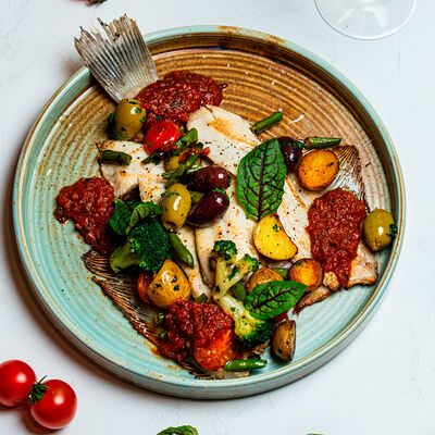 Запеченная камбала в Pro Italia по цене 790 ₽