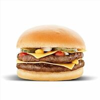 Двойной чизбургер в Хэппи Бургер