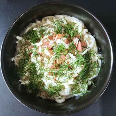 Сливочный удон с лососем в ГансРолл по цене 875 ₽